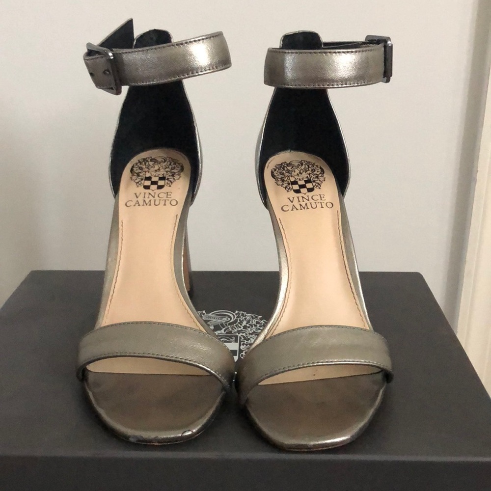 Silver Strappy heel